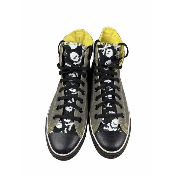 Converse Other - Converse Chuck Taylor All Star Hi Skulls Gray Yellow Mens 8.5 Womens 10.5  Rare